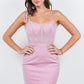 One Shoulder Scoop Neckline Short Party Dress by Cinderella Couture USA AS8124J