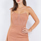 One Shoulder Scoop Neckline Short Party Dress by Cinderella Couture USA AS8124J