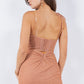One Shoulder Scoop Neckline Short Party Dress by Cinderella Couture USA AS8124J