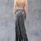 Strapless Off Shoulder Leg Slit Party Dress by Cinderella Couture USA AS8147J