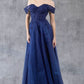 Off Shoulder Embroider A-Line Gown by Cinderella Couture USA AS8152J