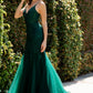 Embroidery V-Neckline Mermaid Party Dress by Cinderella Couture USA AS8178J