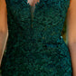 Embroidery V-Neckline Mermaid Party Dress by Cinderella Couture USA AS8178J