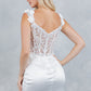 Lace Off Shoulder Short Party Dress by Cinderella Couture USA AS8181JS