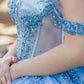 Off Shoulder Long Tail Quinceanera Dress by Cinderella Couture USA AS8190J