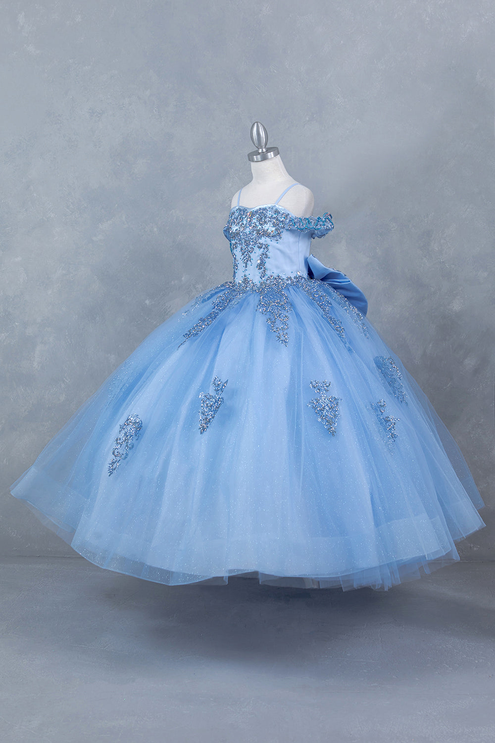 Off Shoulder A-Line Girl Communion Dress by Cinderella Couture USA AS8190
