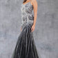 Stone Dangles Strap Sheath Party Dress by Cinderella Couture USA AS8192J