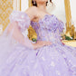 Off Shoulder Puff Sleeve Quinceanera Dress by Cinderella Couture USA AS8210J