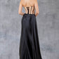 Strapless Satin Leg Slit Sheath Party Dress by Cinderella Couture USA AS8214J