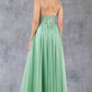 Glitter V-Neckline A-Line Party Dress by Cinderella Couture USA AS8238J