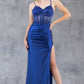 Beaded Satin Sweetheart Neckline Party Dress by Cinderella Couture USA AS8247J
