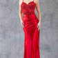 Beaded Satin Sweetheart Neckline Party Dress by Cinderella Couture USA AS8247J