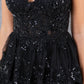 Sequin A-Line Leg Slit Party Dress by Cinderella Couture USA AS8248J