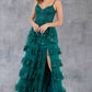 Sequin A-Line Leg Slit Party Dress by Cinderella Couture USA AS8248J