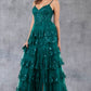 Sequin A-Line Leg Slit Party Dress by Cinderella Couture USA AS8248J