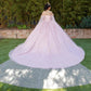 Broach Off Shoulder Cape Quinceanera Dress by Cinderella Couture USA AS8270J