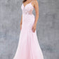 Embroidery Plunging Neckline Mermaid Party Dress by Cinderella Couture USA AS8276J