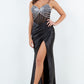 Sweetheart Neckline Leg Slit Party Dress by Cinderella Couture USA AS8285J