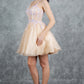 Sequin Plunging V-Neckline Short Party Dress by Cinderella Couture USA AS8305J