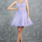 Sequin Plunging V-Neckline Short Party Dress by Cinderella Couture USA AS8305J