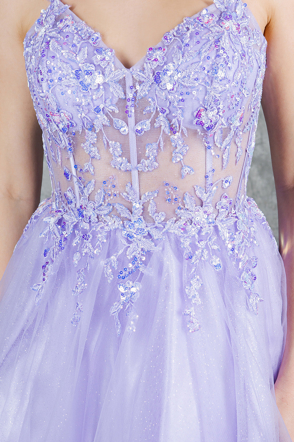 Sequin Plunging V-Neckline Short Party Dress by Cinderella Couture USA AS8305J