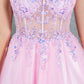Sequin Plunging V-Neckline Short Party Dress by Cinderella Couture USA AS8305J