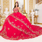 Two Tone with Tail Quinceanera Dress by Cinderella Couture USA AS8310J