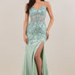 Spaghetti Straps High Side Slit Dress by Cinderella Couture USA AS8329J