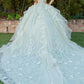 Super Long Off Shoulder Quinceanera Dress by Cinderella Couture USA AS8330J