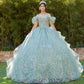 Super Long Off Shoulder Quinceanera Dress by Cinderella Couture USA AS8330J