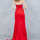 Strapless Sparkle Leg Slit Dress by Cinderella Couture USA AS8443J