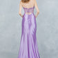 Stone Strapless Corset Slit Dress by Cinderella Couture USA AS8449J