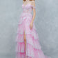 Off Shoulder Ruffled A-Line Dress by Cinderella Couture USA AS8499J