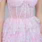 Off Shoulder Ruffled A-Line Dress by Cinderella Couture USA AS8499J