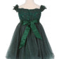 Off the Shoulder Floral Lace Tulle Girl Party Dress by Cinderella Couture USA AS9085
