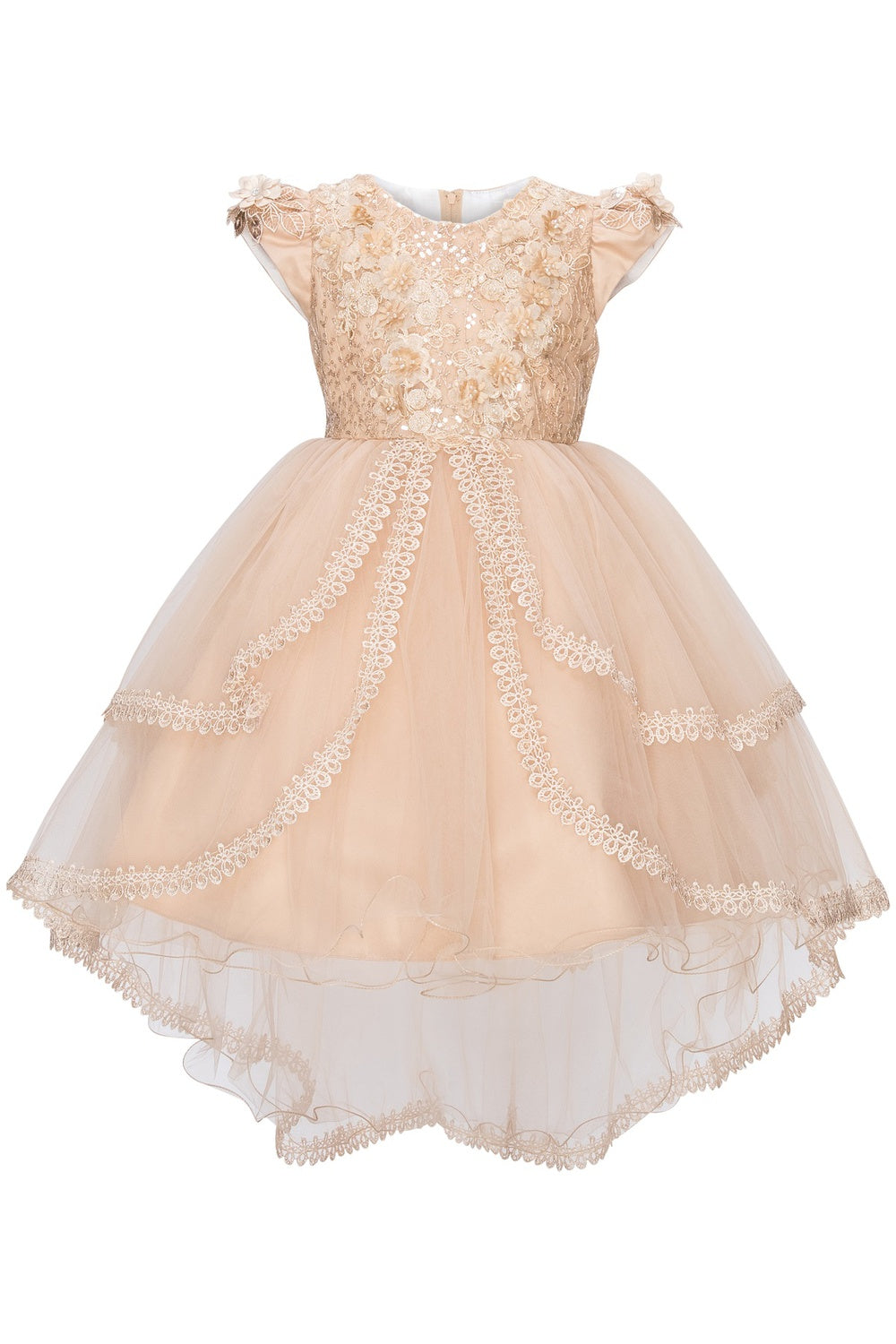 Sequin Cap Sleeve Flower Girl Dress by Cinderella Couture USA AS9123