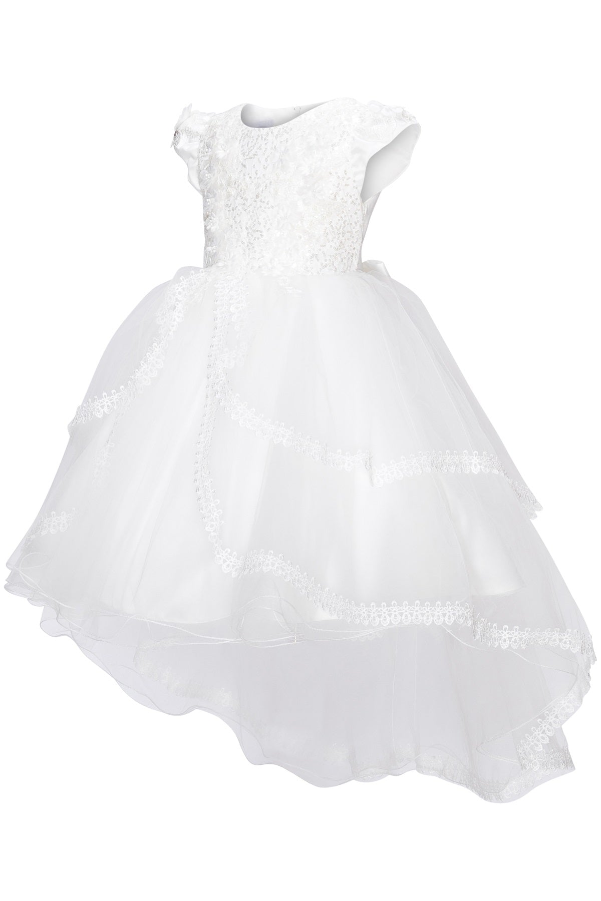 Sequin Cap Sleeve Flower Girl Dress by Cinderella Couture USA AS9123