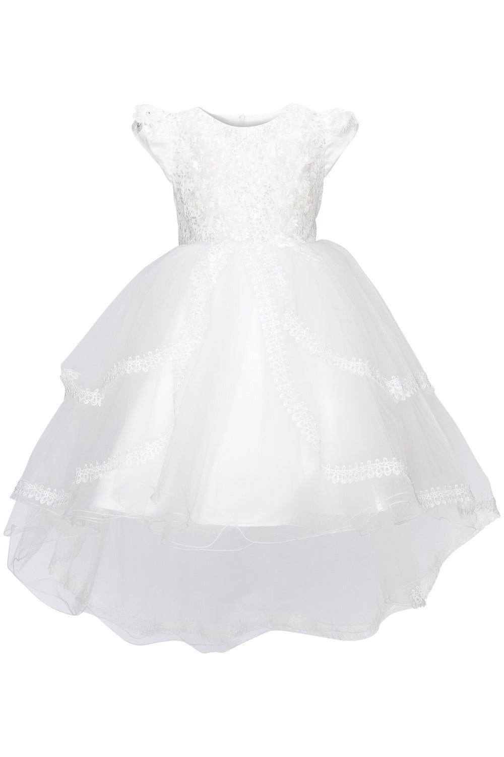 Sequin Cap Sleeve Flower Girl Dress by Cinderella Couture USA AS9123