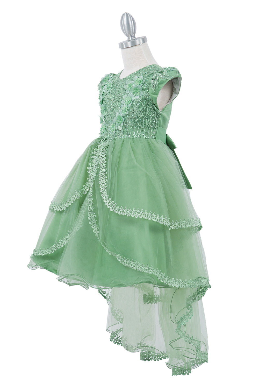 Sequin Cap Sleeve Flower Girl Dress by Cinderella Couture USA AS9123