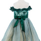 Off Shoulder Glitter Tulle Flower Girl Dress by Cinderella Couture USA AS9130