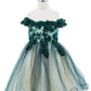 Off Shoulder Glitter Tulle Flower Girl Dress by Cinderella Couture USA AS9130