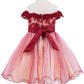 Off Shoulder Glitter Tulle Flower Girl Dress by Cinderella Couture USA AS9130