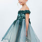 Off Shoulder Glitter Tulle Flower Girl Dress by Cinderella Couture USA AS9130