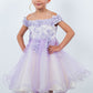 Off Shoulder Glitter Tulle Flower Girl Dress by Cinderella Couture USA AS9130