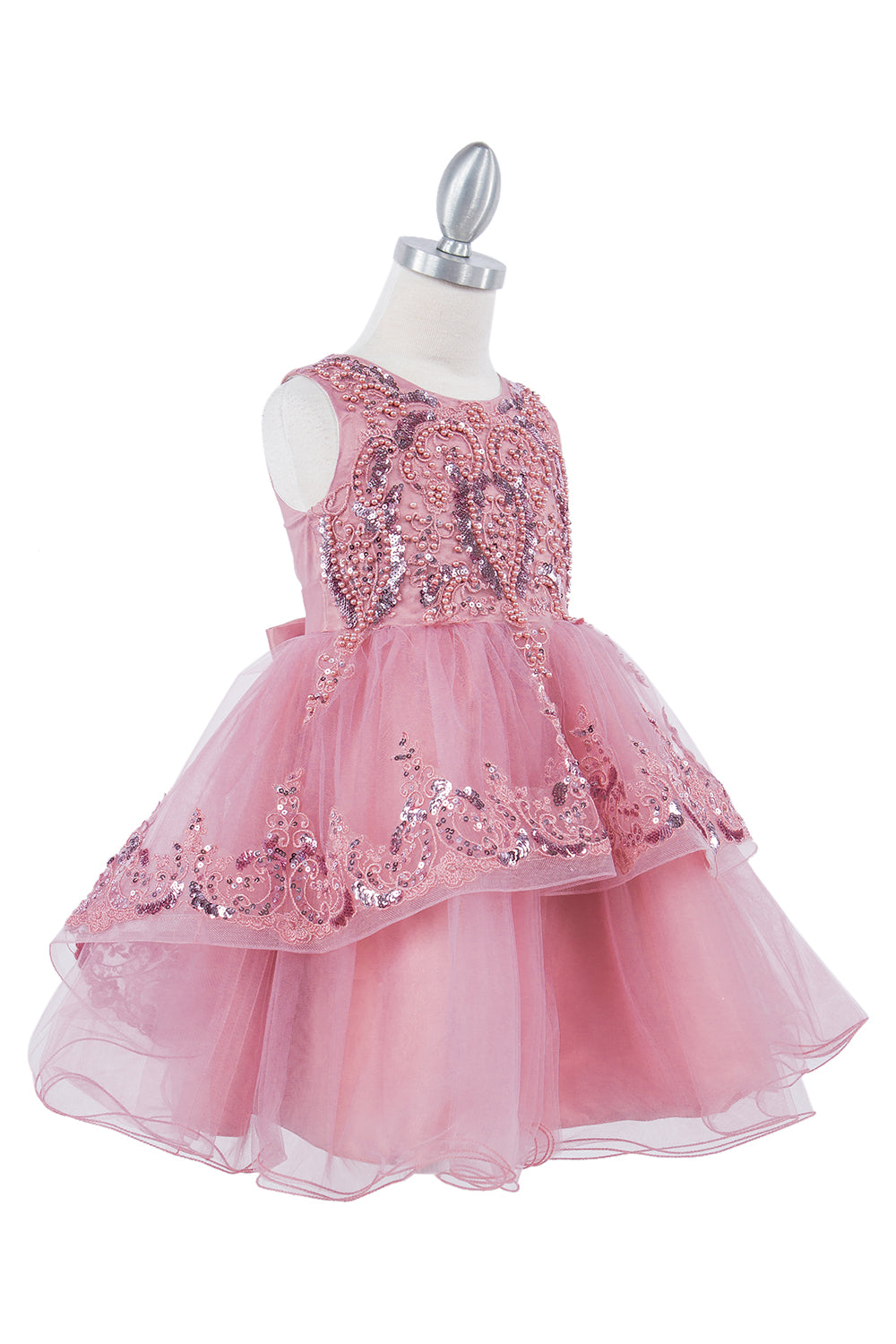 Embellished Sleeveless A-Line Girl Party Dress by Cinderella Couture USA AS9132