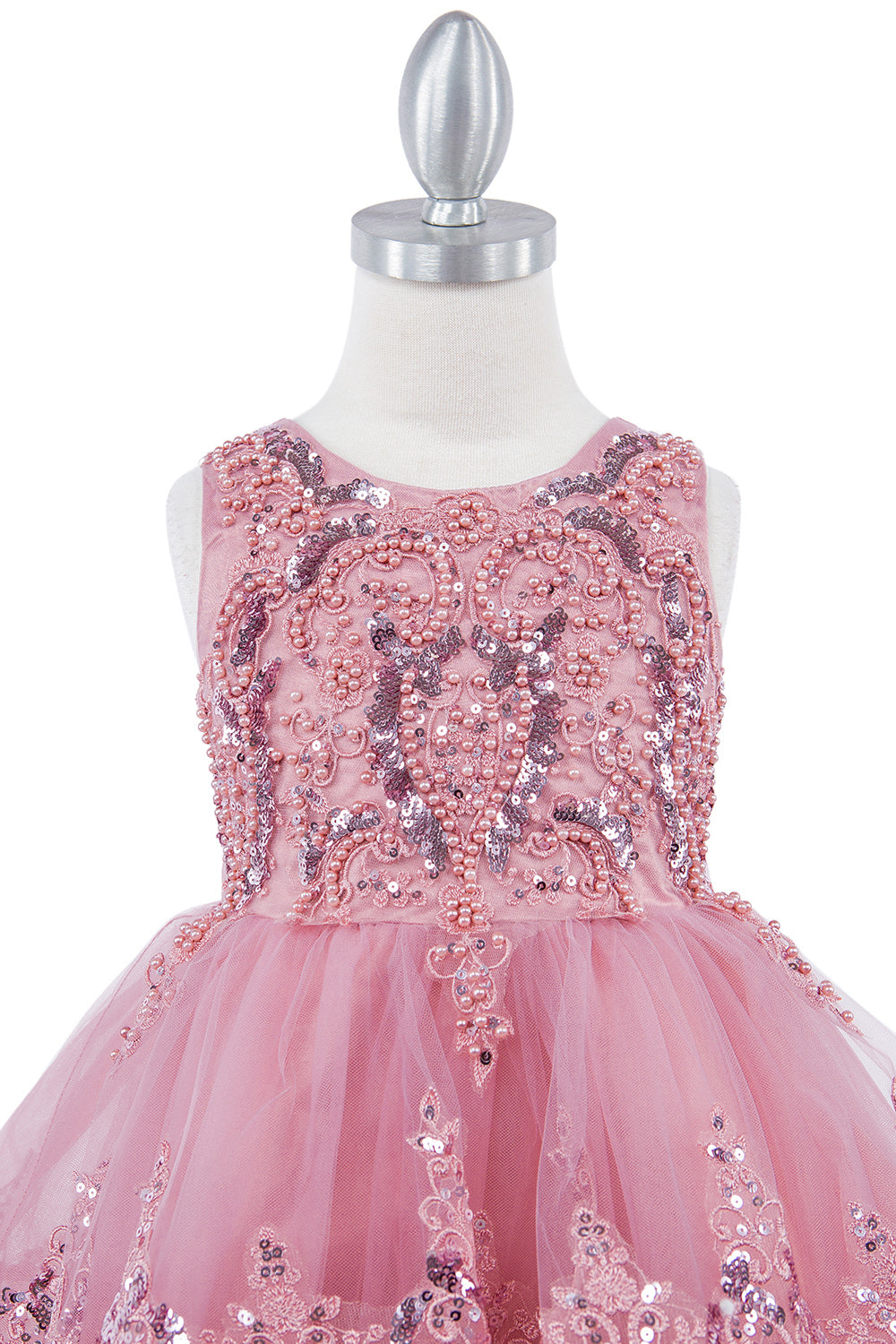 Embellished Sleeveless A-Line Girl Party Dress by Cinderella Couture USA AS9132