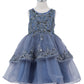 Embellished Sleeveless A-Line Girl Party Dress by Cinderella Couture USA AS9132