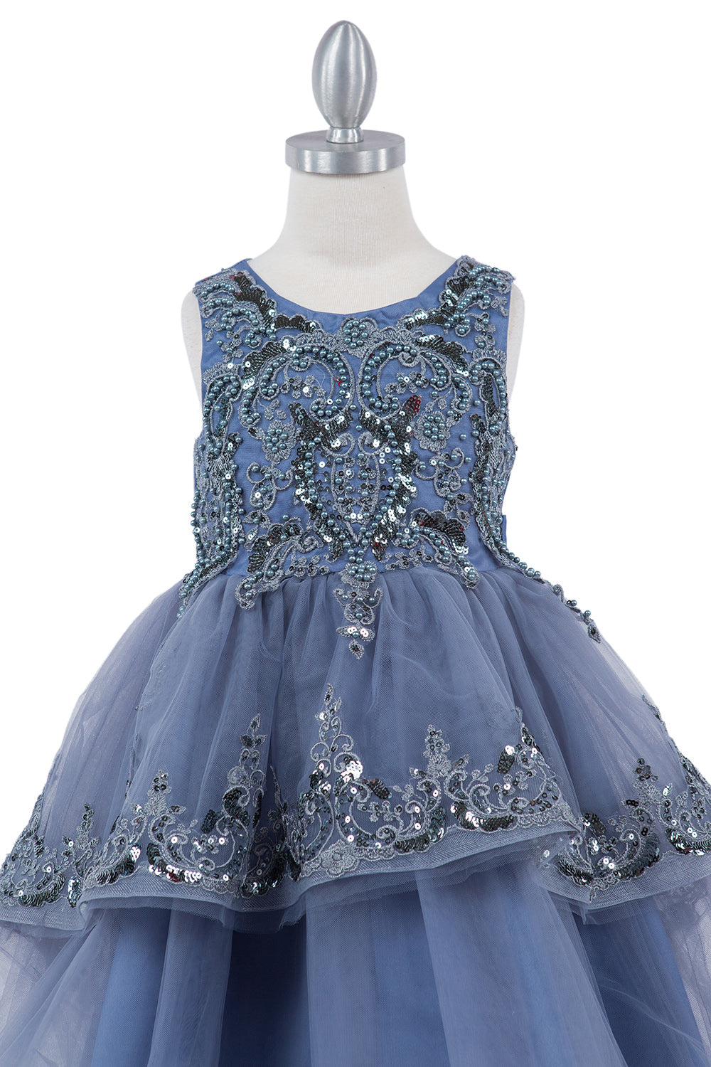 Embellished Sleeveless A-Line Girl Party Dress by Cinderella Couture USA AS9132