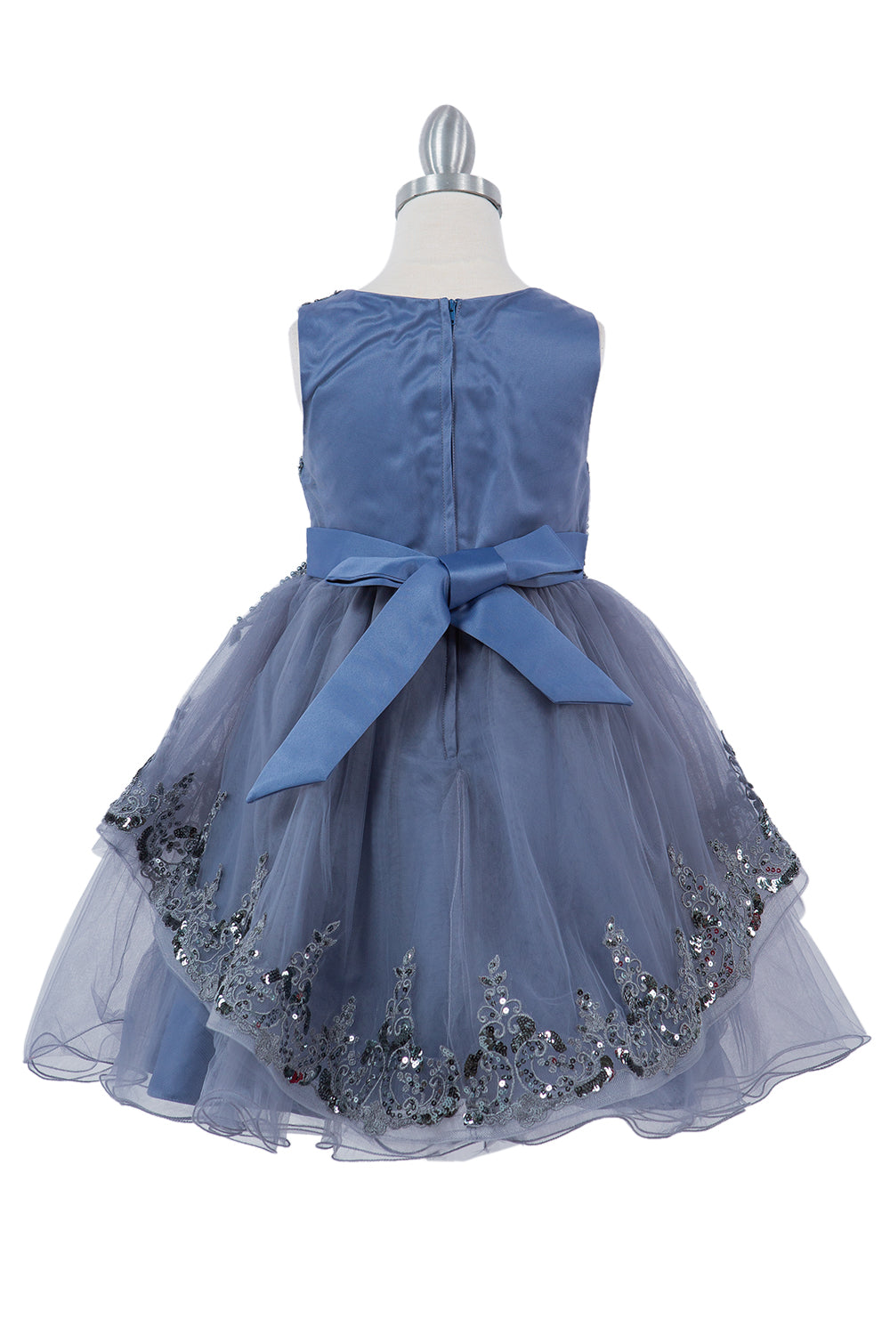 Embellished Sleeveless A-Line Girl Party Dress by Cinderella Couture USA AS9132