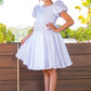 Beautiful Short Puff Sleeve Flower Girl Dress by Cinderella Couture USA AS9143